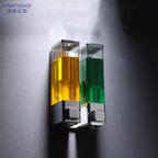 Wall Soap Dispenser Shower Dispenser Chrome Finish Square Liquid Soap