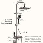 Bathroom Shower Full Set Black White Gray Bathtub Shower System