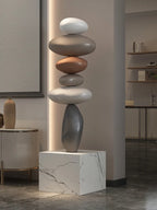 80CM Glowing Stone Creative Home Decor Large Feng Shui Stone Statue